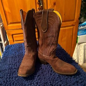 Billy Martin's suede cowboy boots.